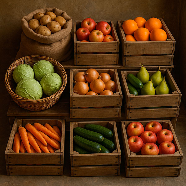 Хранение овощей и фруктов